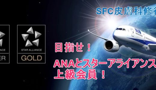 【SFC皮膚科修行】はじめました(*^^*)!目指せANAとスターアライアンスの上級会員！